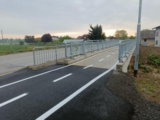 Izgradnja kolesarskega mostu je končana