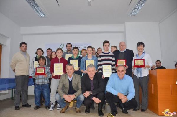 Športna zveza občine Moravske Toplice nagradila najperspektivnejše športnike v letu 2014
