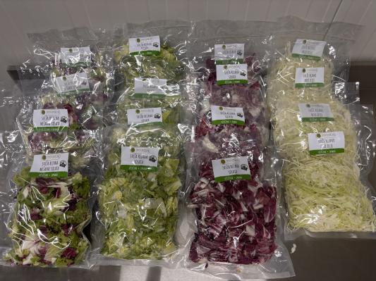 Sveže narezana in pakirana zelenjava Zelene točke – priročno, lokalno in vedno sveže