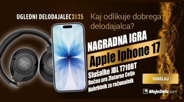 Glasujte za najbolj spoštovane delodajalce 2025 – vaš glas vas lahko nagradi z najnovejšim Apple iPhonom