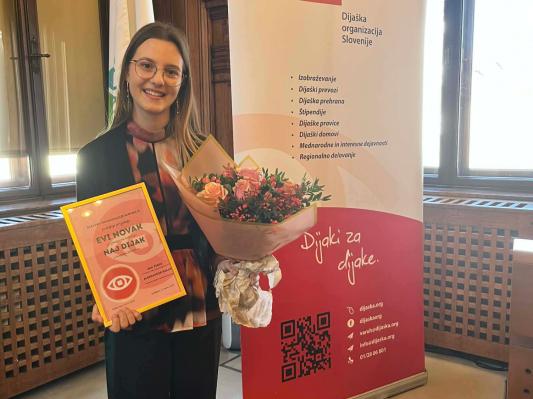 Prekmurka Eva Novak je Naj dijakinja Slovenije 2026