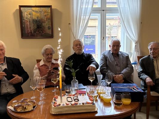 FOTO: Župan Janez Magyar čestital častnemu občanu ob 90-letnici