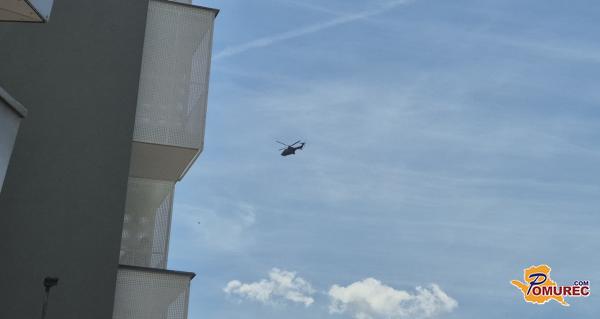 FOTO: Nad Mursko Soboto kroži vojaški helikopter, kaj se dogaja?