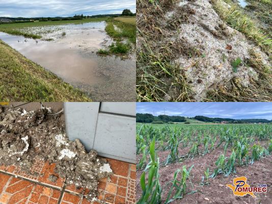 FOTO in VIDEO: Takšne posledice je včerajšnje neurje pustilo v Prlekiji