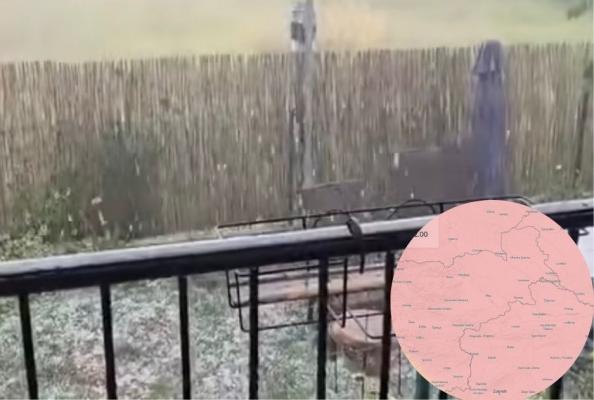 VIDEO: Toča že klesti po Sloveniji, najvišja opozorila tudi za Goričko